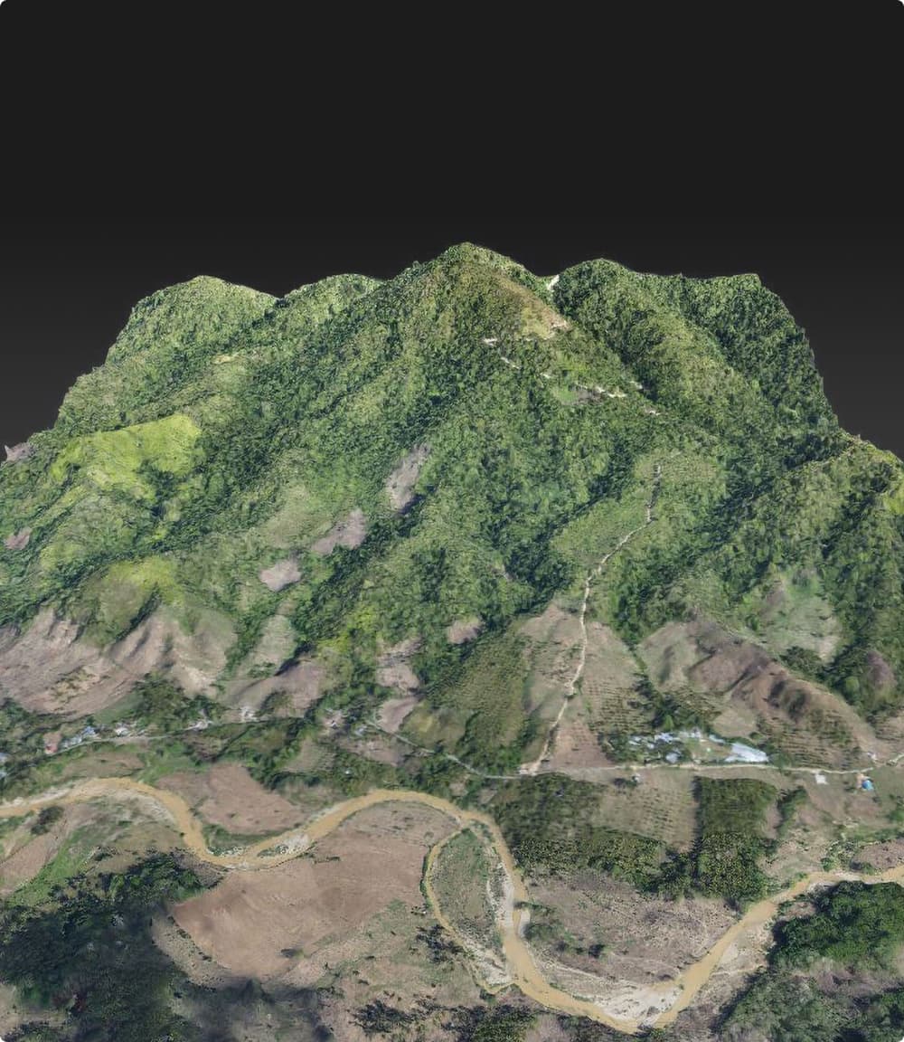 Orthophoto 3D Photogrammetry of a Mountainous Area in Indonesia